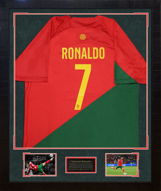 Cristiano Ronaldo UNSIGNED Framed Jersey Manchester United